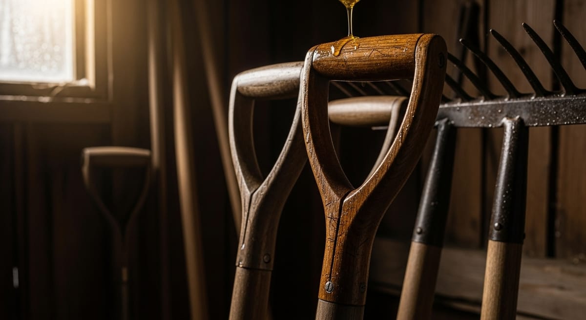 Winter-Wartung von Gartengeräten (Rostschutz und Holzpflege)