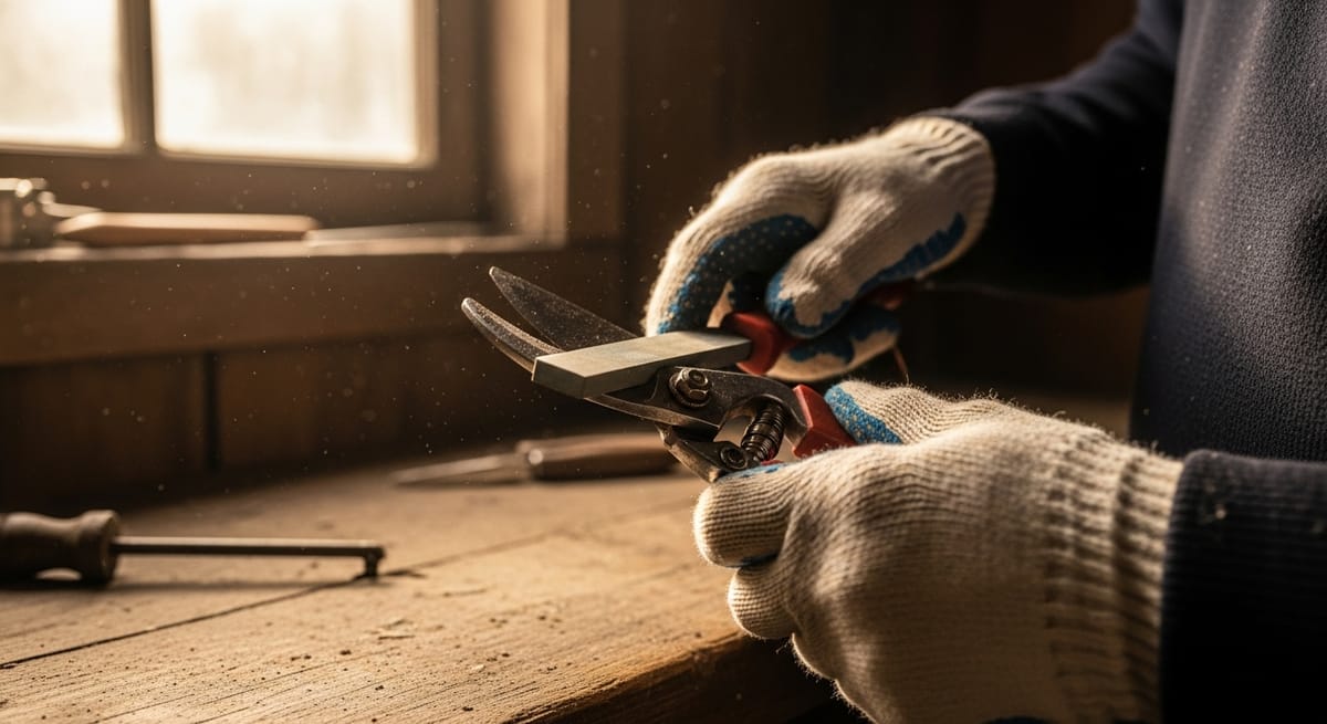 Gartenscheren pflegen im Januar: So wird die Bypass-Schere wieder rasiermesserscharf und rostfrei