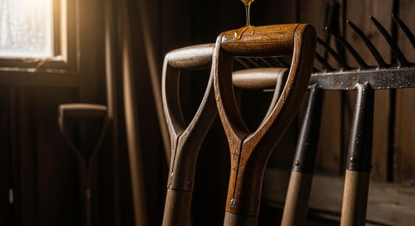 Winter-Wartung von Gartengeräten (Rostschutz und Holzpflege)